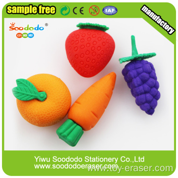 Fruit shaped stationery eraser factory